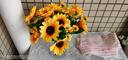 盛世泰堡 向日葵仿真花插花装饰塑料绢花假花客厅餐厅场景布置道具3束装 实拍图