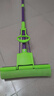 妙洁胶棉拖把27cm杆长120共2头滚轮式懒人家用一拖净免手洗海绵吸水 实拍图