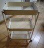 炊大皇 厨房置物架三层 免安装推车层架折叠厨房落地储物架 玉兰白 实拍图