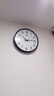 康巴丝（Compas）挂钟客厅2025款简约办公日历钟表石英钟表挂墙时钟 3221黑白色 实拍图