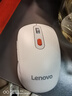 联想（Lenovo） 无线蓝牙双模充电鼠标 蓝牙5.0/3.0 便携办公鼠标人体工学设计 Howard樱花白充电版 实拍图