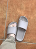 京东京造【抗菌皮纹拖】eva软弹拖鞋居家室内防臭浴室凉拖 灰褐色 40-41 实拍图