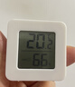 家用电子温湿度计 室内干湿家用温湿度显示器迷你便携高精度壁挂式静音 白色精致款-1个 实拍图