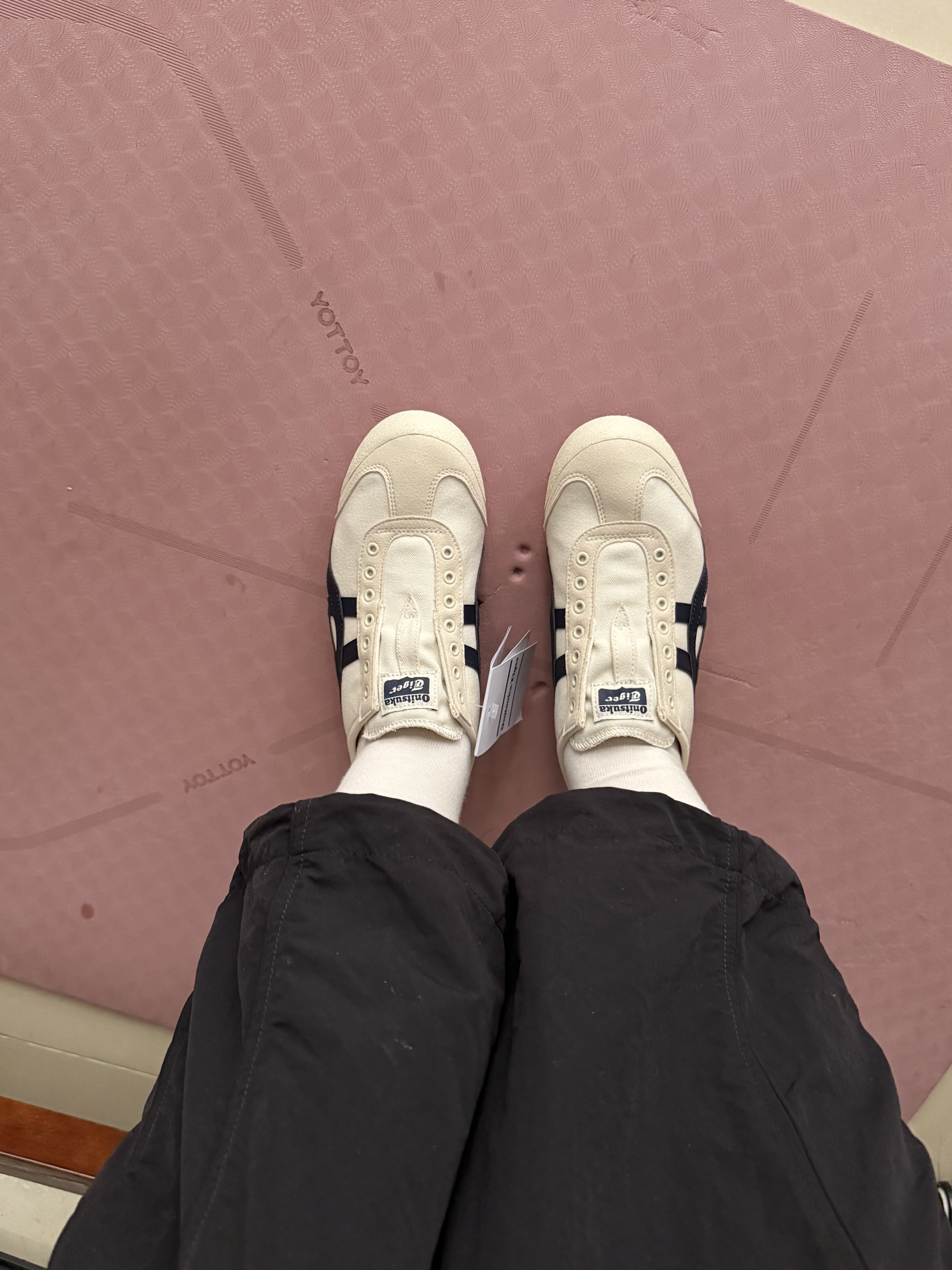 Onitsuka Tiger鬼塚虎男女帆布一脚蹬懒人鞋MEXICO 66™ SLIP-ON 1183A360 米黄色 40.5 实拍图