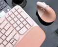 罗技（Logitech）Wave Combo 无线人体工学键鼠套装 垂直鼠标 无线蓝牙鼠标 办公键盘 无线键盘 蓝牙键盘 粉色 实拍图
