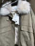 红袖（hopeshow）巴恩风大毛领羽绒服2025冬季新款女装90白鸭绒撞色工装气质短外套 卡其038 M 实拍图