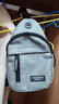 运动跑步包男休闲斜挎包手机包防泼水健身包女单肩包 灰色 实拍图
