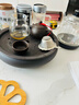 正扬紫砂茶盘手工紫砂茶盘功夫茶具圆形茶台紫砂干泡储水盘茶船茶托 10英寸紫砂双龙戏珠  黑色 实拍图