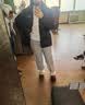骆驼羽绒服男防泼水鸭绒男女加厚户外防寒冬季面包服外套女 黑色 男女同款,7674B L 实拍图