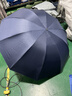 天堂 双人晴雨伞三折 晴雨伞三折10骨超大加固黑胶防晒伞 深邃蓝 实拍图