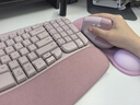 罗技（Logitech）Wave Combo 无线人体工学键鼠套装 垂直鼠标 无线蓝牙鼠标 办公键盘 无线键盘 蓝牙键盘 粉色 实拍图