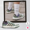 adidas ENTRAP美式校园风运动少年感复古篮球风板鞋男女阿迪达斯   汉玉白/岩层橄榄绿/银灰绿   40 实拍图