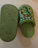 B.Duck小黄鸭童鞋儿童拖鞋男童透气洞洞鞋女童可爱家居鞋0954绿色22 实拍图