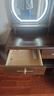 梵艾奇 中古风梳妆台卧室斗柜一体2026新款实木框化妆台现代简约化妆桌 Z501桌面80cm【智能镜+妆凳】 实拍图