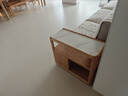源氏木语 轻奢沙发边柜侧边柜岩板边几角几实木北欧客厅窄移动边桌 【1】橡木原木色0.3m边几鱼肚白Y00J26 实拍图