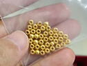 喜上眉梢喜饰黄金古法金珠999足金散珠硬金光面磨砂转运珠路路通圣诞礼物 3mm 重工古法珠单颗 0.1g 实拍图
