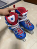 斯威（SWAY）轮滑鞋儿童溜冰鞋男女童初学套装中小学滑轮滑冰旱冰鞋成人直排轮 波蓝八轮全闪+头盔护具+一体支架 M (适合6-12岁)平时鞋码31-36 实拍图