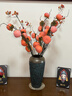 京东鲜花仿真柿子7头果实树枝柿柿如意插花摆件乔迁花束客厅装饰新年宵花 实拍图
