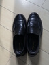 奥康（Aokang）商务休闲皮鞋男士耐磨牛皮软底一脚蹬鞋黑色41码 实拍图
