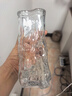 轻奢玻璃花瓶客厅插花高级感水培透明水养创意简约桌面装饰摆件 【烟灰】17高轻奢冰岩花瓶 实拍图