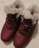 足力健老人鞋雪地靴加厚棉鞋羊毛鞋2296303D 女/雅致红 38 实拍图