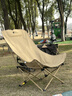 牧高笛（MOBIGARDEN）月亮椅 户外露营便携靠背钓鱼椅懒人椅家庭休闲折叠椅 【常规款】细沙黄 实拍图