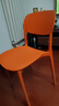 餐椅塑料椅子办公凳靠背休闲椅家用书桌椅卧室化妆椅简易小椅子 橙色-四腿餐椅【加固标准款】 实拍图