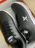 特步运动鞋男鞋跑鞋春季皮面防水轻便减震健身休闲慢跑步鞋子男黑色 实拍图