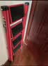 华恺之星梯子家用人字梯子折叠梯凳多功能登高梯爬梯TZ57红四步 晒单实拍图
