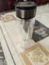 【京东物流配送】高硼硅双层玻璃杯大容量泡茶杯水杯子茶水分离杯 【双层加厚】茶杯350ml1只 实拍图