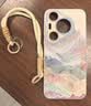 XP适用华为pura70pro手机壳镜头全包p70pro+防摔散热硅胶男女生高级带挂绳保护外壳-古董白山川花朵 实拍图