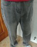 顶峰保罗（Dingfengbaoluo）水洗复古牛仔裤男士秋冬季保暖加绒加厚宽松休闲长裤子74烟黑L 实拍图