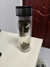 【京东物流配送】高硼硅双层玻璃杯大容量泡茶杯水杯子茶水分离杯 【双层加厚】茶杯350ml1只 实拍图