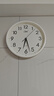 康巴丝（Compas）挂钟客厅 静音钟表客厅石英钟表挂墙时钟 C2866 白色 30.5cm直径 实拍图