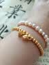 中国黄金（CHINA GOLD）黄金手链女士足金两世欢手串古法金手饰节日生日礼物送老婆送女友 【今/次日达】两世欢手链 约4.6g【国金礼盒】 实拍图