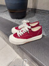 飞跃（Feiyue）官方女鞋板鞋女2026春季新款情侣休闲透气帆布鞋女百搭潮流鞋子女 酒红色 37 实拍图