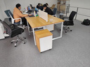 YOE.FTY工位办公桌工作台现代职员桌四人位办公室电脑桌员工办公桌椅组合 面对面2人位+活动柜 实拍图