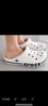 CROCS卡骆驰贝雅卡骆班洞洞鞋轻便耐磨拖鞋一脚蹬休闲鞋|205089 白/深蓝-126 46 /47(300mm) 实拍图