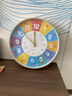 BBA挂钟客厅家用挂钟创意时钟挂墙中式现代装饰石英钟 梦幻彩虹35cm 实拍图