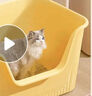 疯狂的主人猫砂盆超大号半封闭式特大号猫厕所防外溅大黄油猫沙猫屎盆猫用品 实拍图