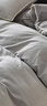 艾薇 A类全棉贝壳边刺绣被套单件宿舍单人纯棉被罩150*200cm 秘境浅灰 实拍图