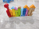 Hape(德国)婴幼儿童拼搭木质积木玩具40粒彩虹积木宝宝生日礼物E8321 实拍图