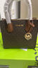 MICHAEL KORS妇女节礼物轻奢MK女包MERCER手提斜挎风琴包中号深棕/橡果棕 实拍图