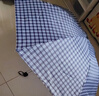 天堂 防风雨伞三折男女款商务晴雨伞57*7骨  格子F藏青 实拍图
