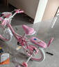 紫榕 儿童自行车女孩单车3-8岁公主款脚踏车男女宝宝小孩童车 公主粉【京仓直发】闪轮护具套装 14寸 适合90-110cm 实拍图