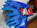星宇 浸胶劳保手套 优耐保半挂乳胶压纹防滑耐用 工业工地工作木工钢筋工建筑防护手套 12付 蓝色 A688【耐磨透气柔软】中码M 实拍图