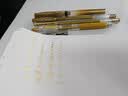 派通（Pentel ）K108手帐彩色啫喱笔 0.8mm高光金属色走珠笔贺卡笔绘画珠光笔 金色5支装 实拍图