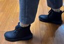可牧丽羊澳洲进口羊毛马丁靴女鞋子皮毛一体冬季短靴棉鞋女保暖鞋雪地女鞋 暗夜幽光[轻奢小牛皮] 40 (250mm) 实拍图