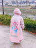 牧萌儿童雨衣带书包位男童女童女孩加长全身学生雨披 粉美人鱼 2XL 实拍图