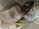 维艾（Newair）不锈钢盆五件套调料盆淘米洗菜盆和面盆沥水篮沙拉盆米筛味斗套装 实拍图